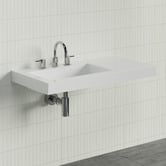 Timberline Accessible Essential 900mm Gloss White Composite Wall Hung Basin