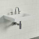 Timberline Accessible Stadium 600mm Gloss White Composite Wall Hung Basin