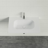 Timberline Accessible Stadium 750mm Gloss White Composite Wall Hung Basin