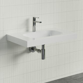 Timberline Accessible Stadium 750mm Gloss White Composite Wall Hung Basin