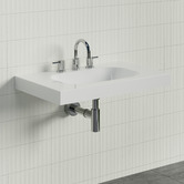 Timberline Accessible Stadium 750mm Gloss White Composite Wall Hung Basin