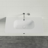 Timberline Accessible Stadium 900mm Gloss White Composite Wall Hung Basin