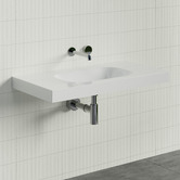 Timberline Accessible Stadium 900mm Gloss White Composite Wall Hung Basin