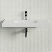 Timberline Accessible Stadium 900mm Gloss White Composite Wall Hung Basin