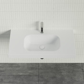 Timberline Accessible Stadium 900mm Gloss White Composite Wall Hung Basin