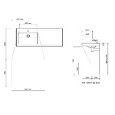 Timberline Accessible Essential 1200mm Gloss White Composite Wall Hung Basin