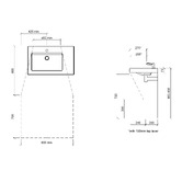Timberline Accessible Essential 750mm Gloss White Composite Wall Hung Basin