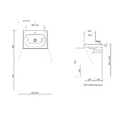 Timberline Accessible Stadium 600mm Gloss White Composite Wall Hung Basin