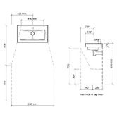 Timberline Accessible Monaco Grand Ensuite 600mm Gloss White Wall Hung Basin