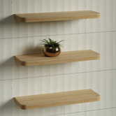 Timberline Splice Curved Bathroom Shelf