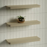 Timberline Splice Curved Bathroom Shelf