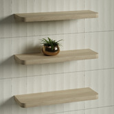 Timberline Splice Curved Bathroom Shelf