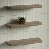 Timberline Splice Curved Bathroom Shelf