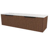 Timberline Elwood 1500mm Dockland Wall Hung Double Vanity Unit
