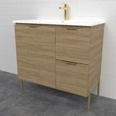 Timberline Nevada 900mm Freestanding Vanity with Ceramic Countertop