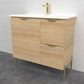 Timberline Nevada 900mm Freestanding Vanity with Ceramic Countertop