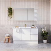Timberline Elemental 1200mm Freestanding Single Vanity with Removable Kickboard