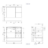 Timberline Elemental 900mm Freestanding Single Vanity with Removable Kickboard