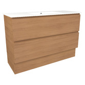 Timberline Elemental Plus 1200mm Freestanding Single Vanity with Removable Kickboard