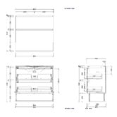 Timberline Elemental Plus 900mm Freestanding Single Vanity with Removable Kickboard