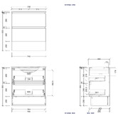 Timberline Elemental Plus 750mm Freestanding Single Vanity with Removable Kickboard