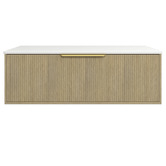 Timberline Elwood Dockland 1200mm Artic White Wall Hung Single Vanity Unit