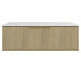 Timberline Elwood Dockland 1200mm Carrara Wall Hung Single Vanity Unit