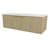 Timberline Elwood Dockland 1200mm Carrara Wall Hung Single Vanity Unit