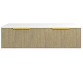 Timberline Elwood Dockland 1500mm Artic White Wall Hung Double Vanity Unit