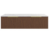 Timberline Elwood Dockland 1500mm Carrara Wall Hung Double Vanity Unit