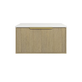 Timberline Elwood 750mm Artic White Wall Hung Single Vanity Unit