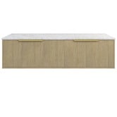Timberline Elwood Dockland 1500mm Carrara Wall Hung Double Vanity Unit