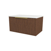 Timberline Elwood 750mm Artic White Wall Hung Single Vanity Unit