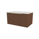 Timberline Elwood Dockland 750mm Carrara Wall Hung Single Vanity Unit