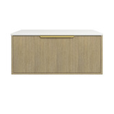 Timberline Elwood Dockland 900mm Artic White Wall Hung Single Vanity Unit