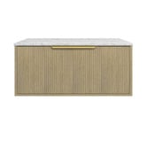 Timberline Elwood Dockland 900mm Carrara Wall Hung Single Vanity Unit