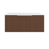 Timberline Elwood Dockland 900mm Artic White Wall Hung Single Vanity Unit