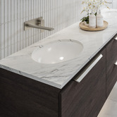 Timberline 420mm White Oval Ceramic Undermount Basin