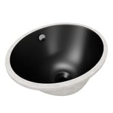Timberline 420mm Oval Ceramic Undermount Basin with Overflow