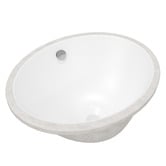 Timberline 420mm Oval Ceramic Undermount Basin with Overflow
