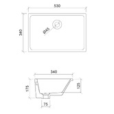 Timberline 530mm Rectangular Ceramic Undermount Basin with Overflow