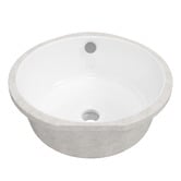 Timberline Tegan 350mm Round Ceramic Undermount Basin with Overflow