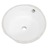 Timberline Tegan 350mm Round Ceramic Undermount Basin with Overflow