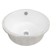 Timberline Tegan 350mm Round Ceramic Undermount Basin with Overflow