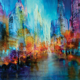 Art Prints Unique Big City Printed Wall Art
