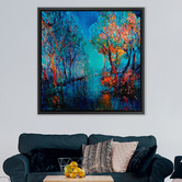 Art Prints Unique Trees by the River Printed Wall Art