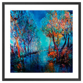 Art Prints Unique Trees by the River Printed Wall Art