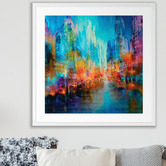 Art Prints Unique Big City Printed Wall Art