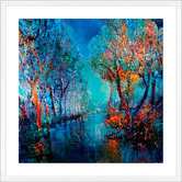 Art Prints Unique Trees by the River Printed Wall Art