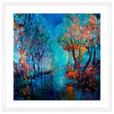 Art Prints Unique Trees by the River Printed Wall Art